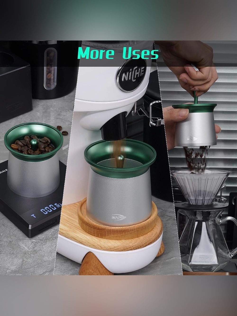 54mm Espresso Powder Receiver Cup, Coffee Powder Receiver Container by iKAPE